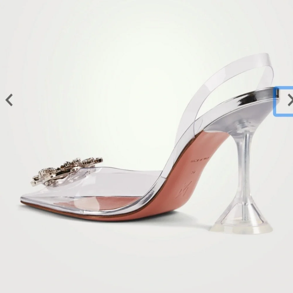 AMINA MUADDI Authentic Begum PVC Slingback Pumps in Transparent - Picture 3 of 16